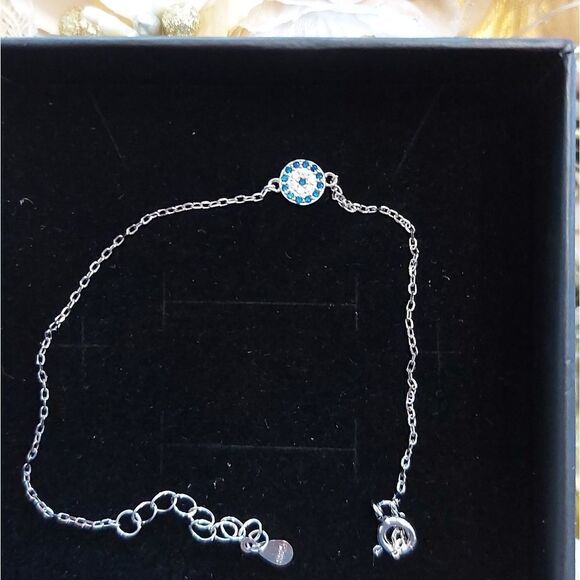 925 Silver Blue Eye Bracelet - Picture 5 of 5